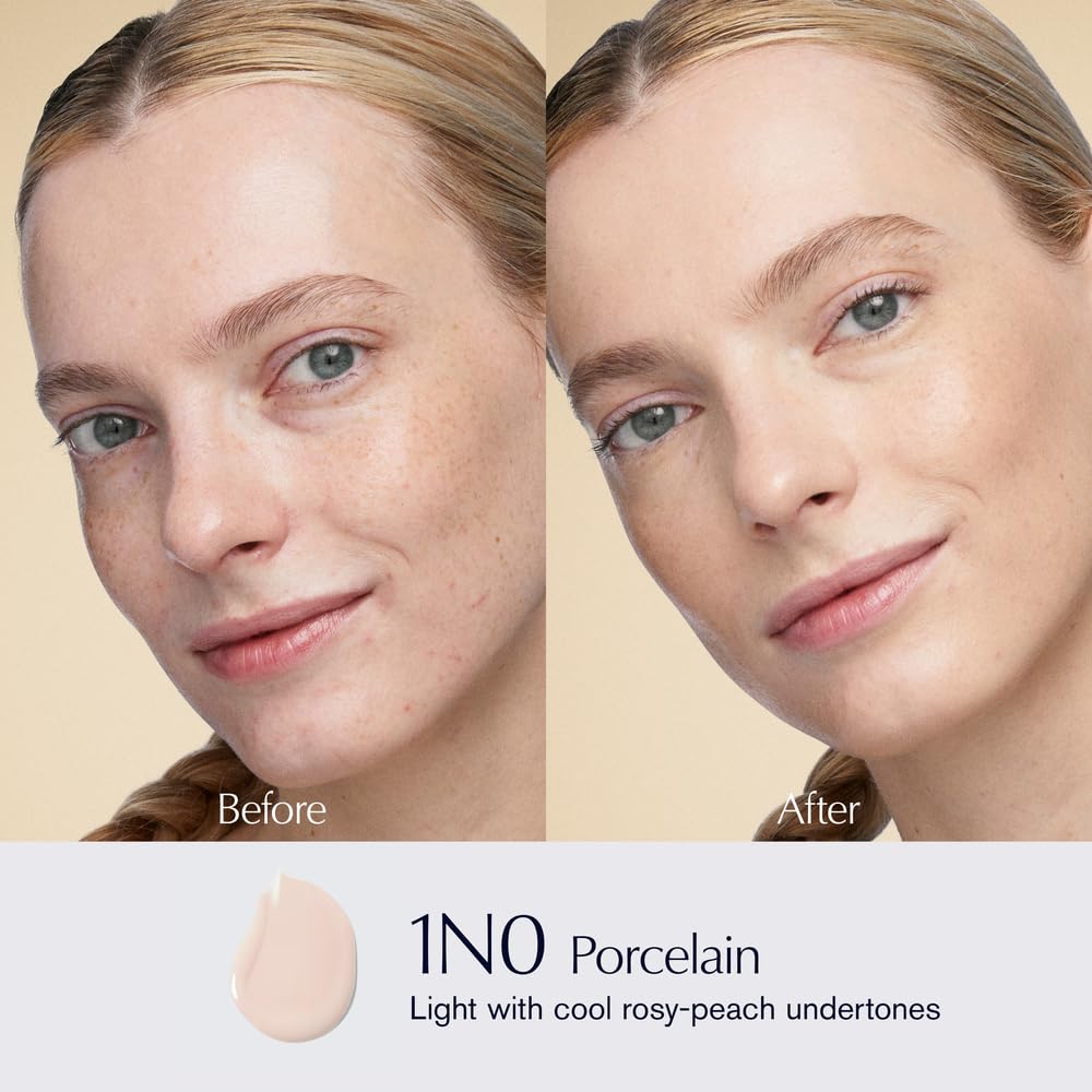 Estée Lauder pump dispensing foundation, precise application and convenience benefit