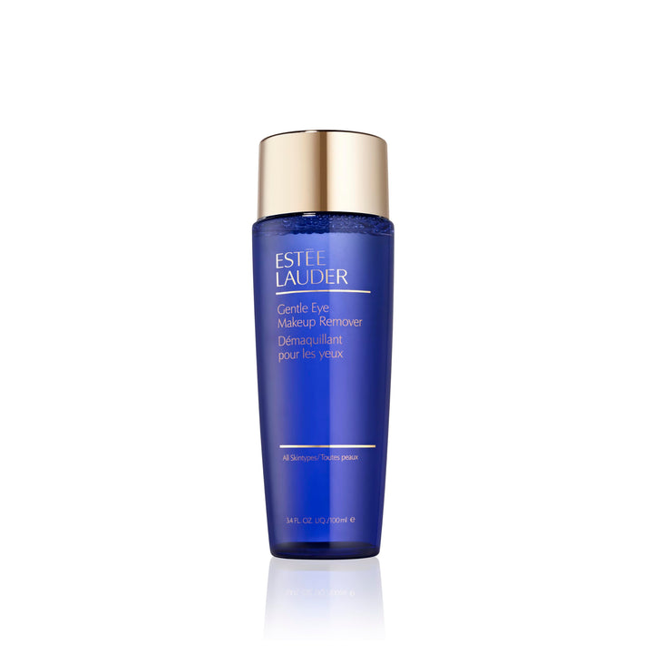Estée Lauder gentle liquid remover front packaging shows sleek bottle and label benefit