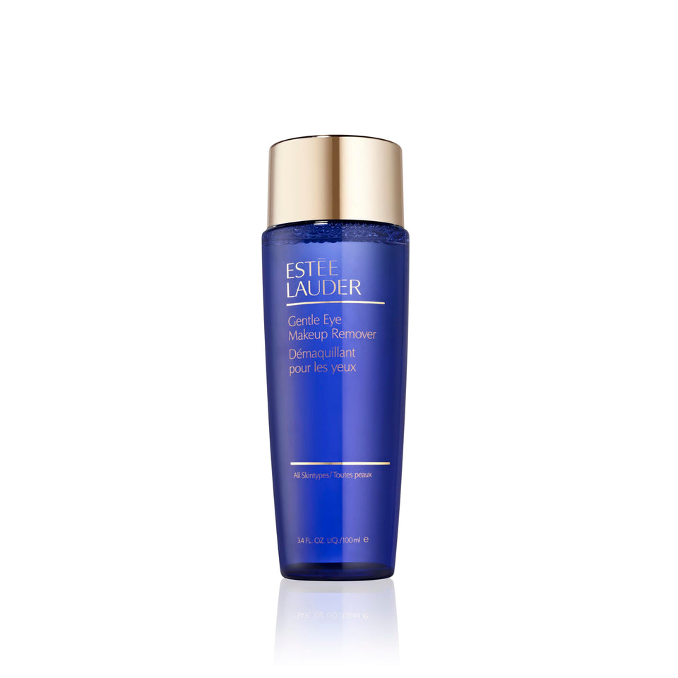 Estée Lauder gentle liquid remover front packaging shows sleek bottle and label benefit
