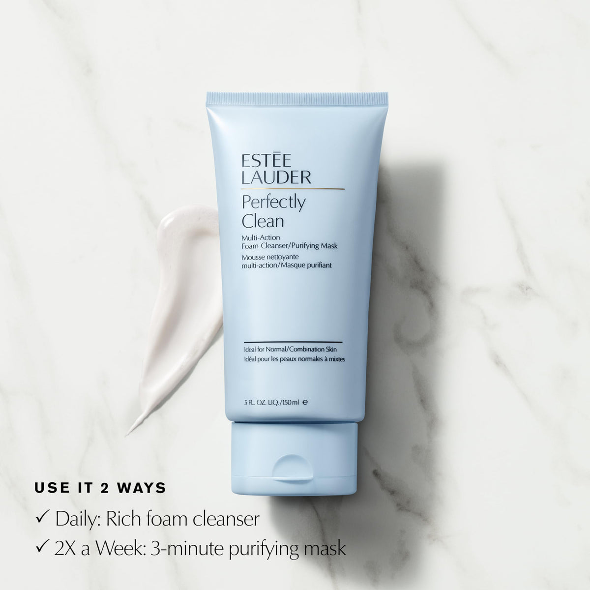 Estée Lauder ingredients label close-up to show botanical and mineral components