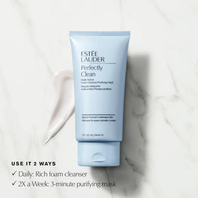 Estée Lauder ingredients label close-up to show botanical and mineral components