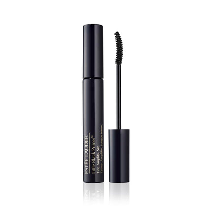 Estée Lauder front packaging of Little Black Primer showing compact 0.2 fl oz and brand benefit