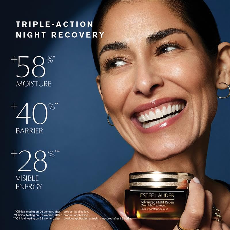 Estée Lauder Revitalizing Supreme+ Night Power Bounce cream jar open showing rich, bouncy texture