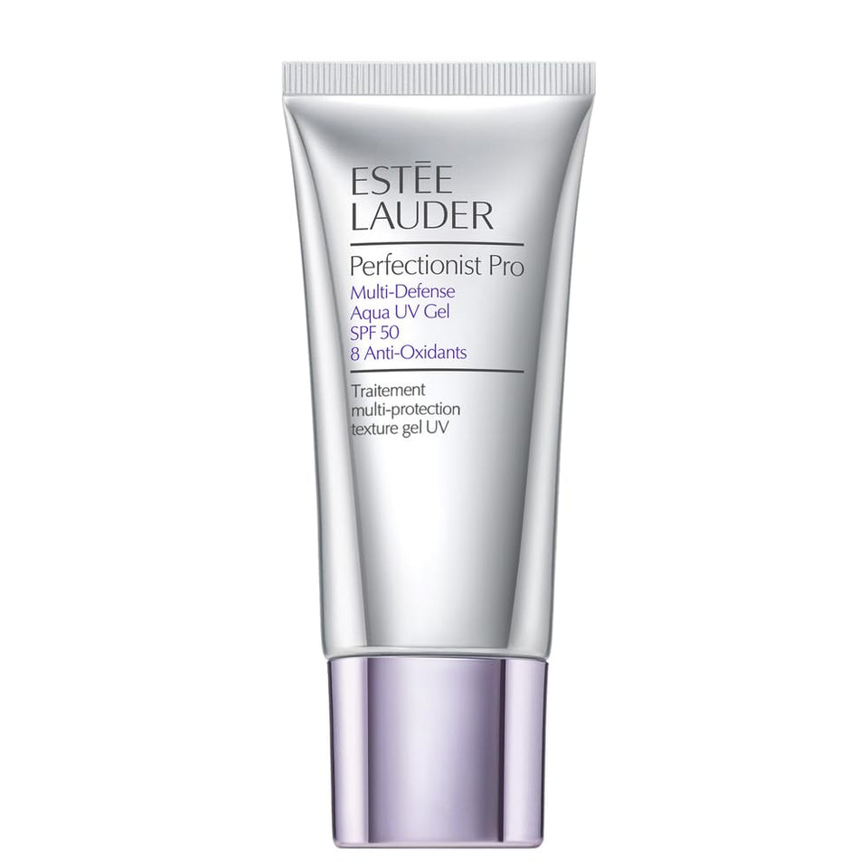 Estée Lauder front packaging showing SPF50 protection and compact size