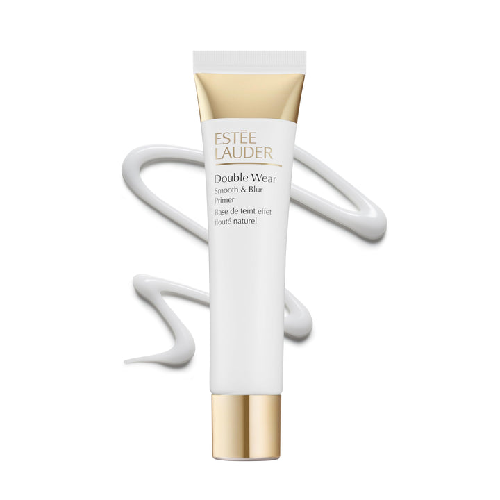 Estée Lauder primer front packaging showing sleek tube and label, professional finish