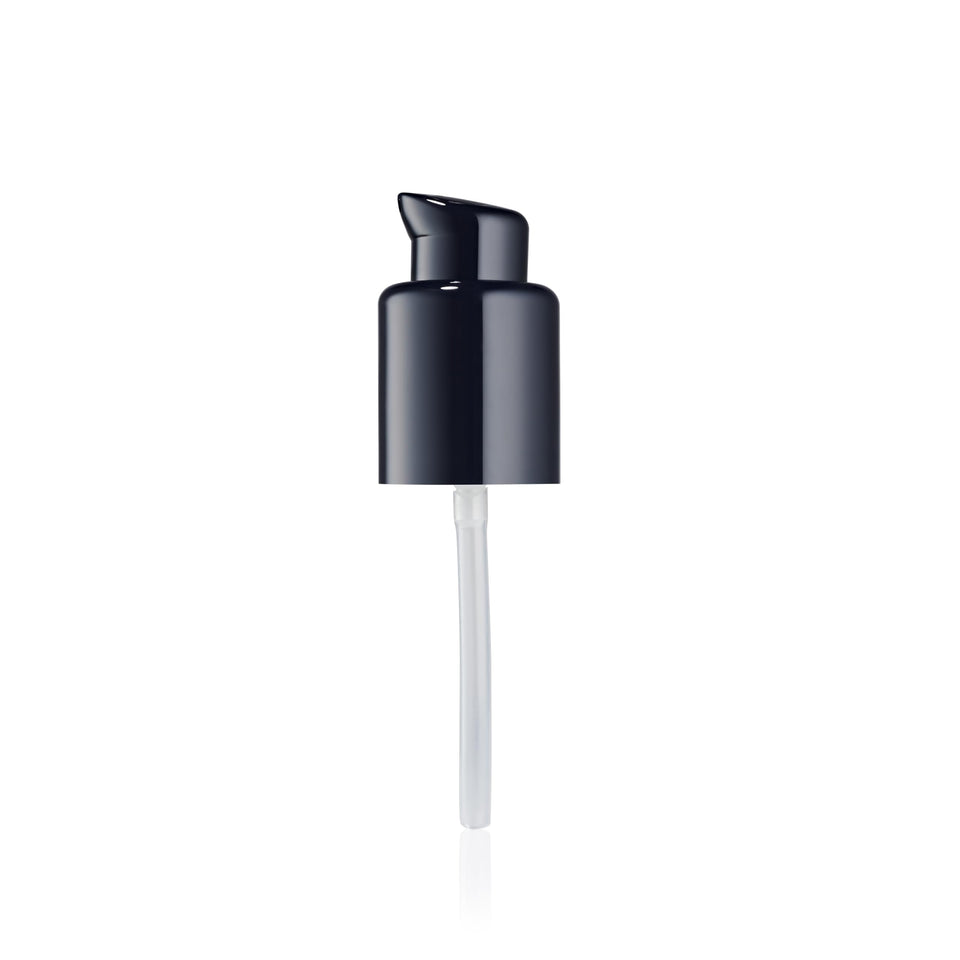 Estée Lauder pump front view showing sleek dispenser and tidy dispensing benefit
