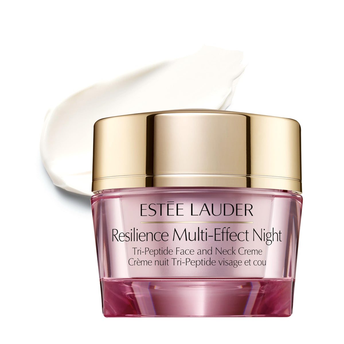 Estée Lauder jar front view showing elegant packaging and brand benefit