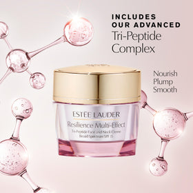 Estée Lauder 2.5 ounce jar shown next to common objects for scale
