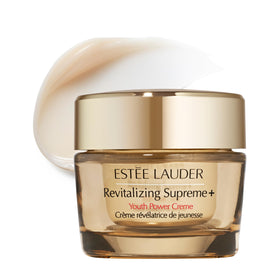 Estée Lauder jar front view showing label and luxurious packaging benefit: premium presentation