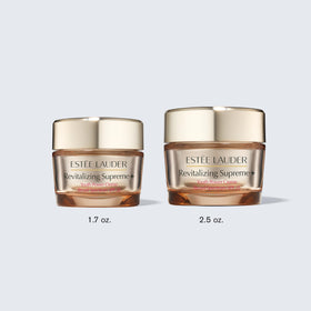 Estée Lauder jar next to hand for size comparison and easy daily-use convenience