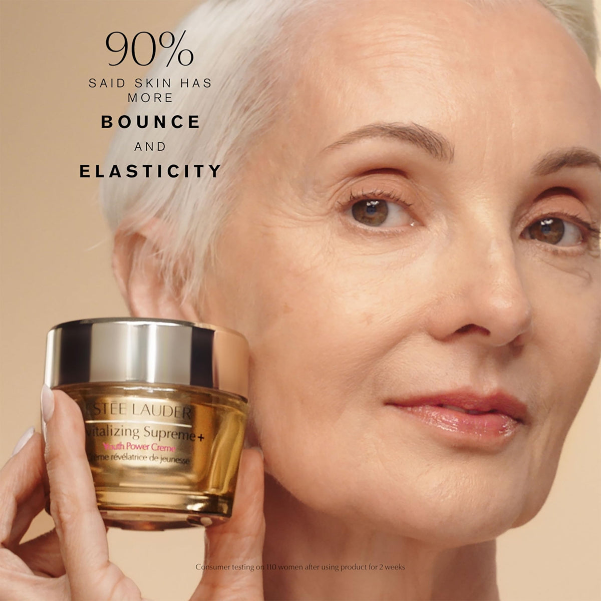 Estée Lauder cream open jar close-up revealing smooth texture and hydration