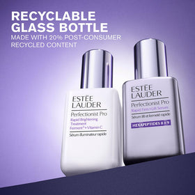 Estée Lauder pump dispensing serum texture, smooth lightweight application benefit
