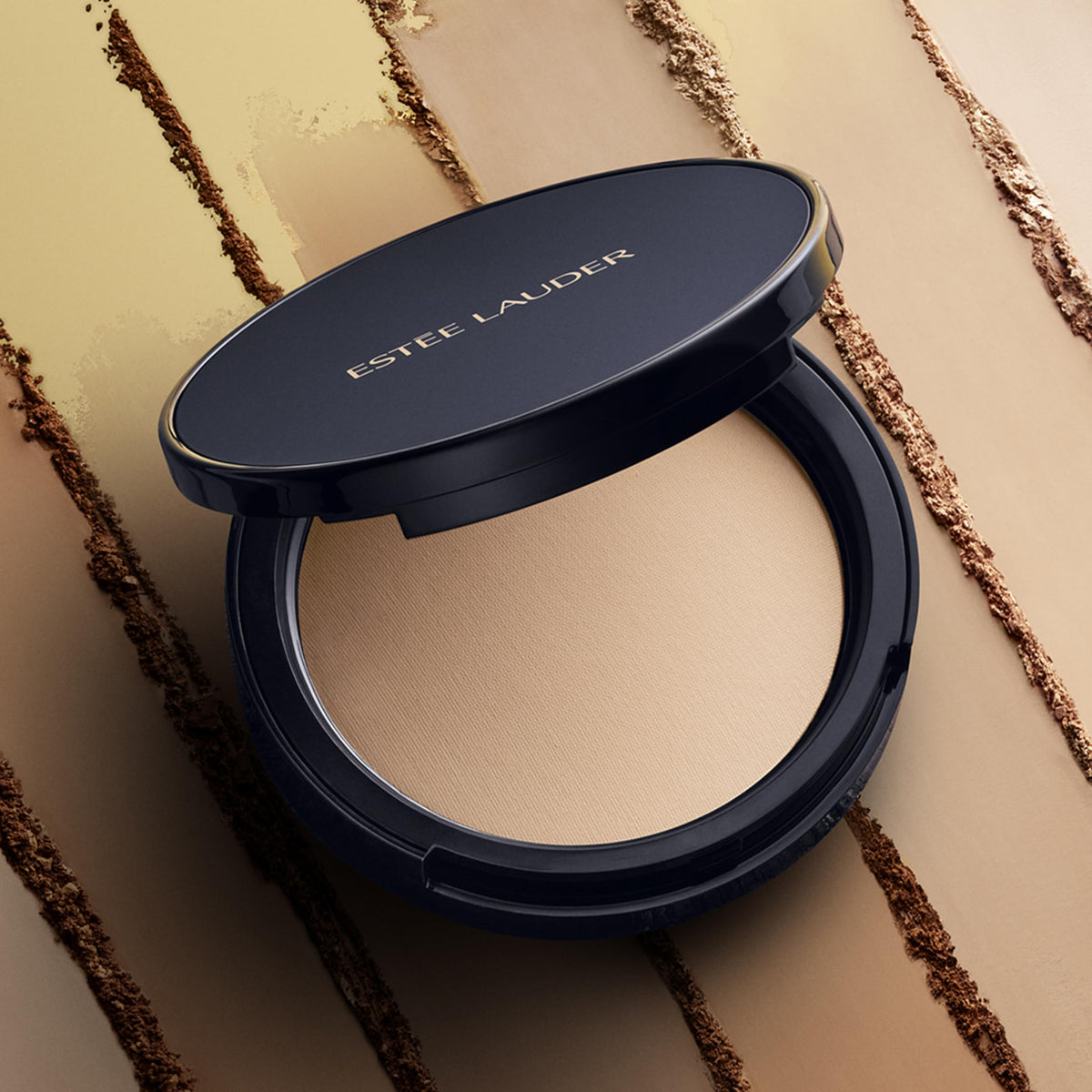 Estée Lauder shade swatches showing translucent Light Medium blending benefit