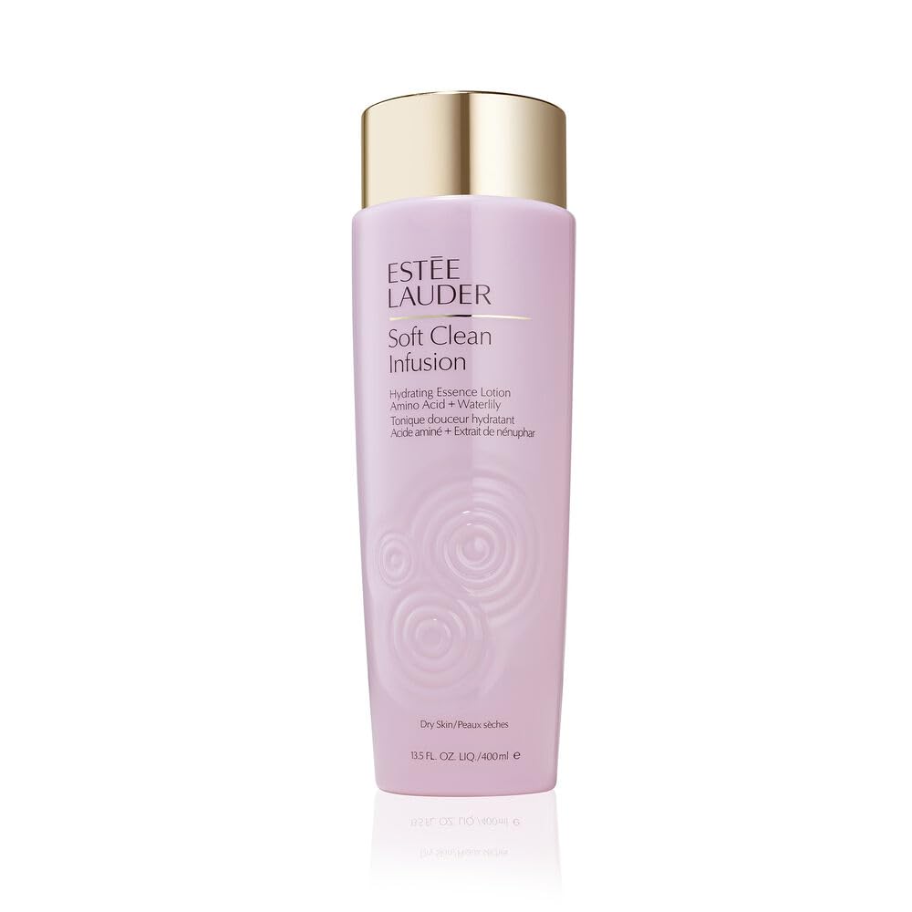 Estée Lauder bottle front view showing brand and hydrating essence benefits