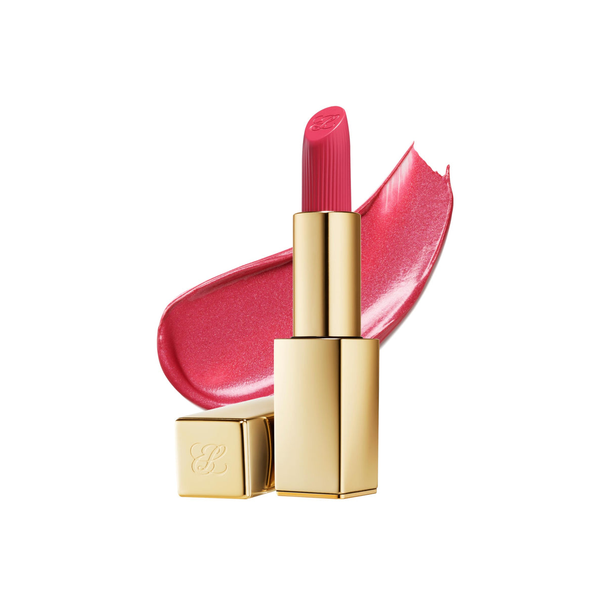 Estée Lauder front packaging showing the gold case and magnetic cap, luxury appeal