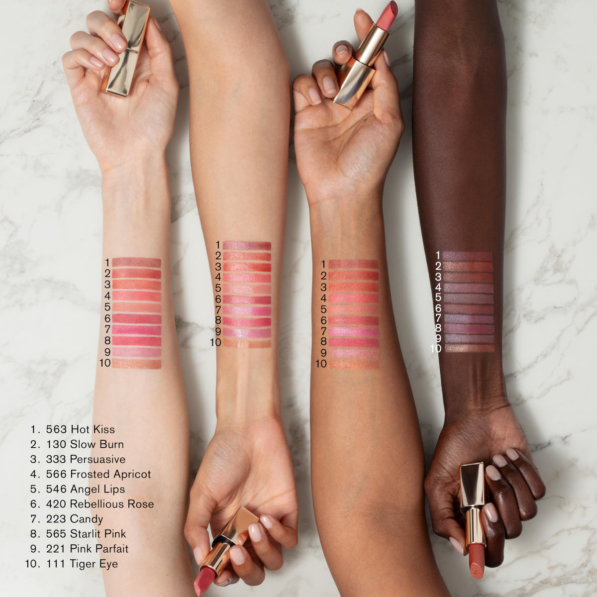 Estée Lauder on-lips lifestyle image demonstrating wear, color payoff and glow