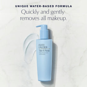 Estée Lauder lotion texture close-up showing lightweight spreadability