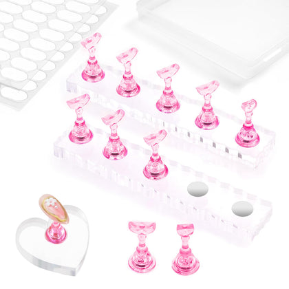 ESUOHYM front view of magnetic acrylic stands showing durable base and neat finish