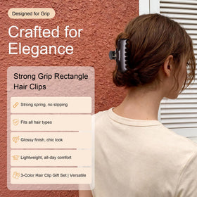 ETANEAR Chocolate Brown clip glossy surface texture, scratch-resistant finish