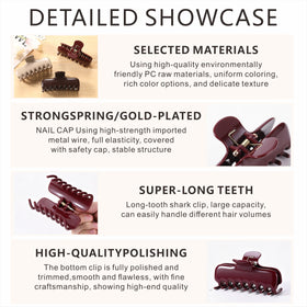 ETANEAR close-up of clip teeth and metal spring, durable secure grip