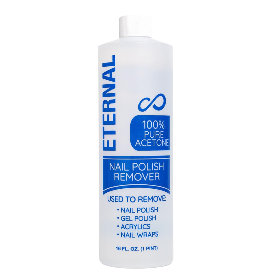Eternal bottle front 16oz showing brand and clear solution for fast removal