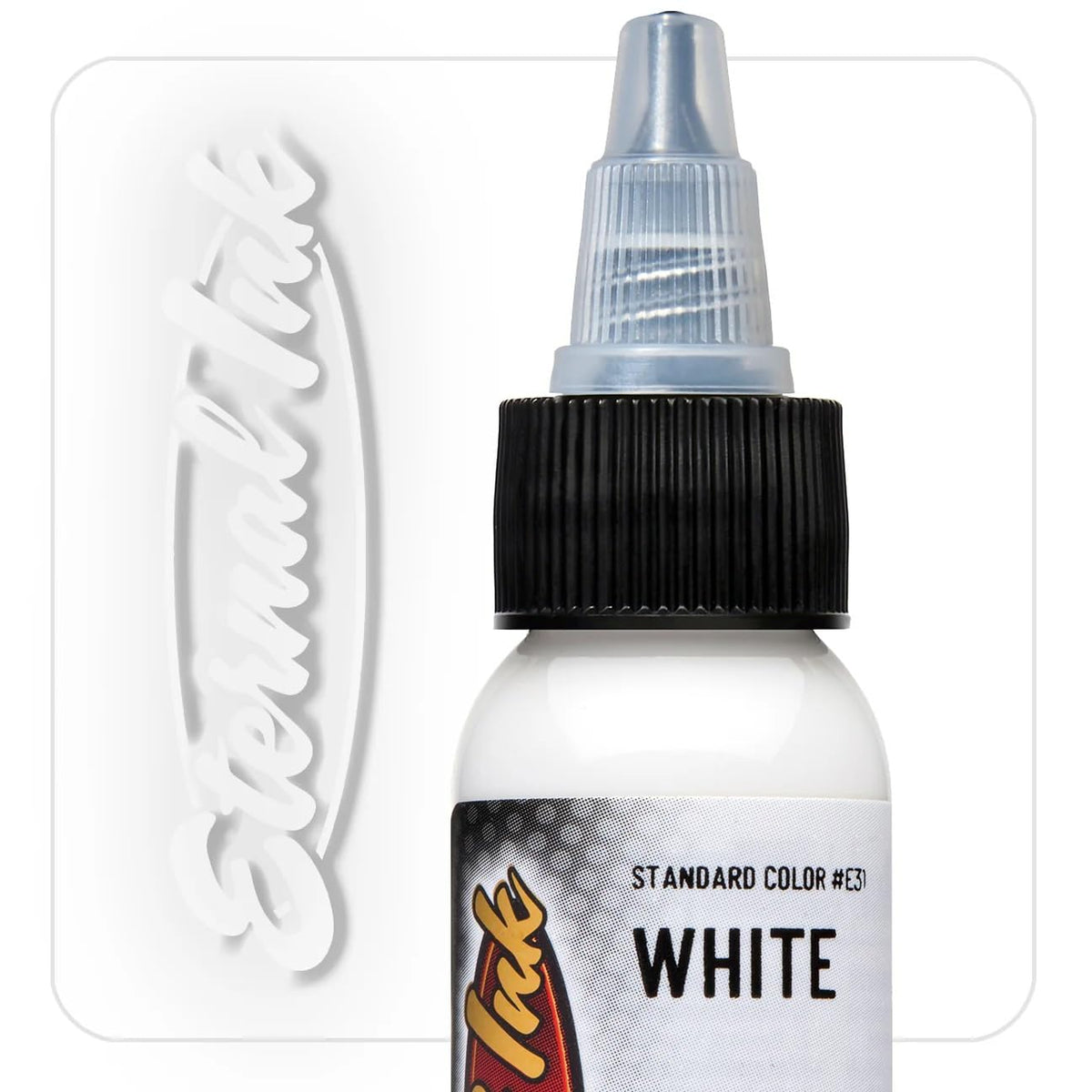 Eternal Ink white front bottle showing clear branding and size