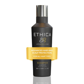 Ethica Beauty front bottle view showing clean-label and size benefit