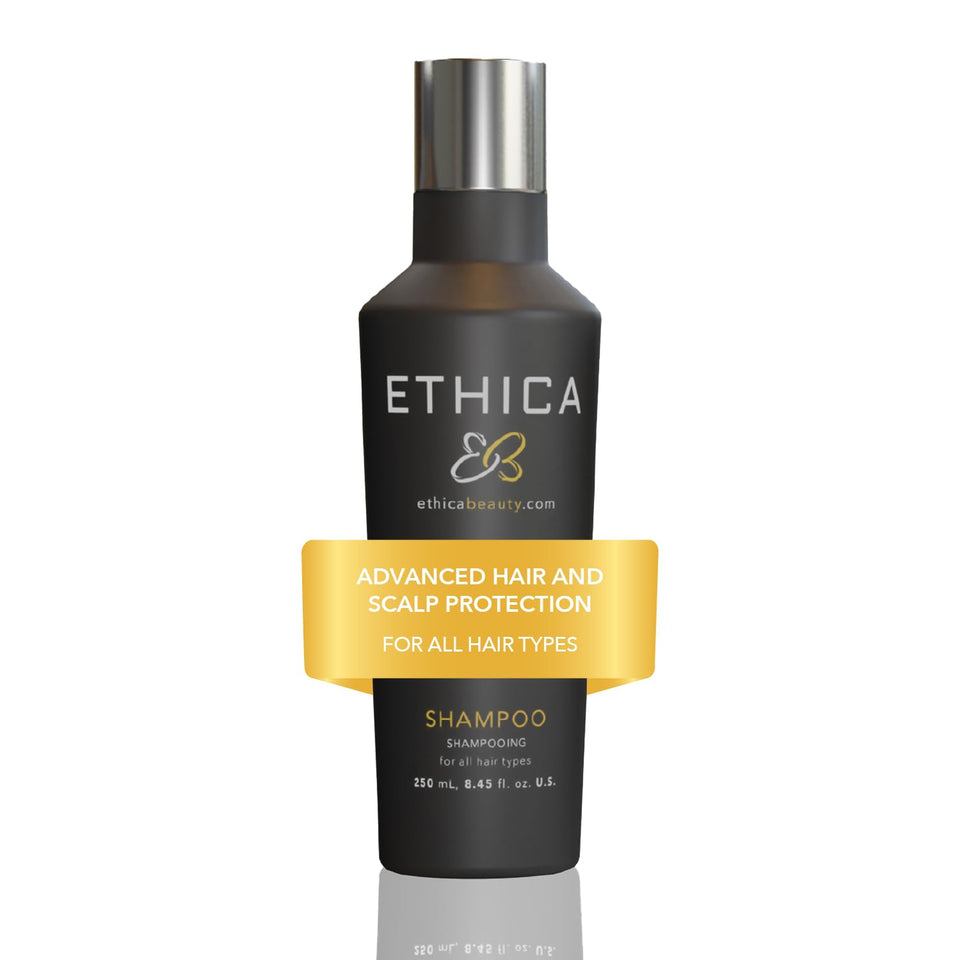 Ethica Beauty front bottle view showing clean-label and size benefit