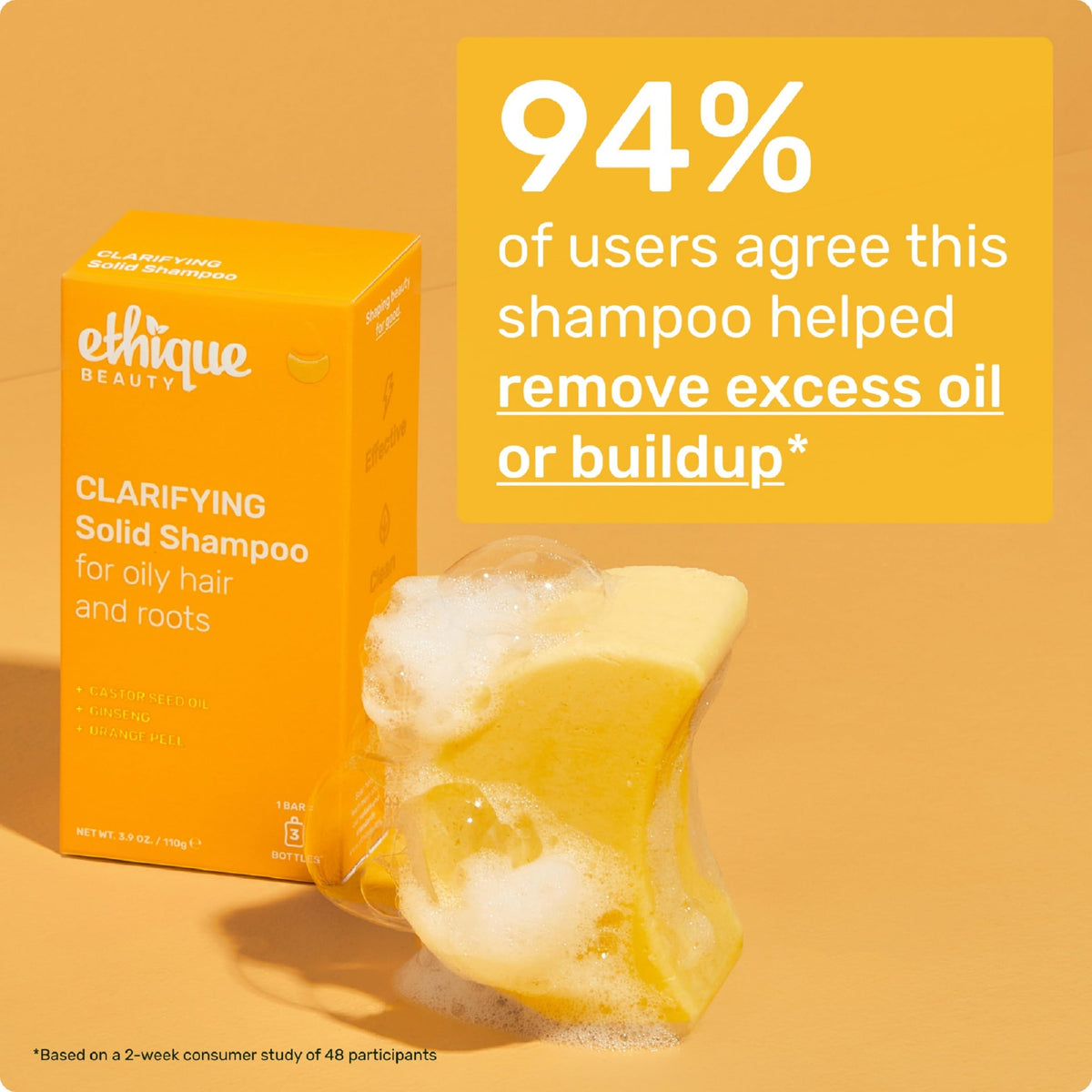 Ethique shampoo bar in open travel tin demonstrating leak-free portability