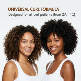 ETNIKER being applied to wet hair for definition and frizz control
