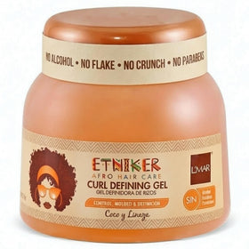 ETNIKER front packaging showing jar and label for strong curl hold