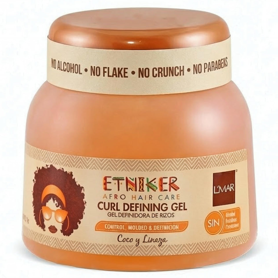 ETNIKER front packaging showing jar and label for strong curl hold