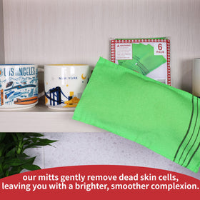 etreetowel stacked six-pack in bathroom scene suggesting easy rotation