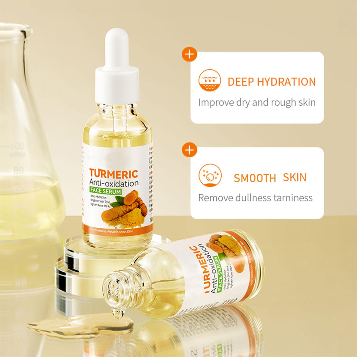 Etuanxi face serum and face cream side-by-side for concentrated hydration