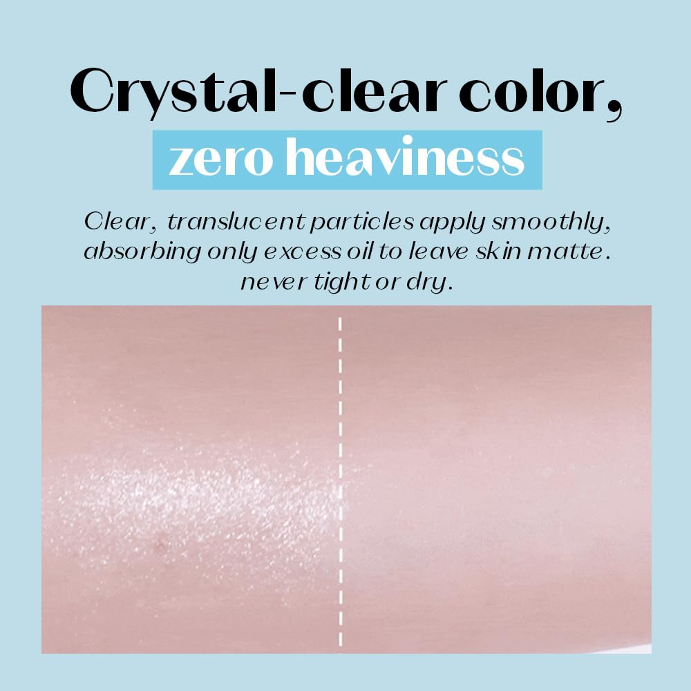 ETUDE before and after cheek comparison highlighting reduced shine benefit