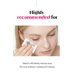 ETUDE before and after waterproof mascara removal showing effective cleansing benefit