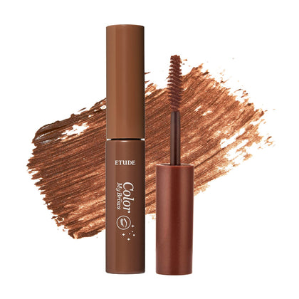 ETUDE Color My Brows front packaging showing shade and compact tube, clear product ID and benefit
