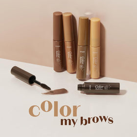 ETUDE Color My Brows tube held in hand for size scale, travel-friendly and easy to carry