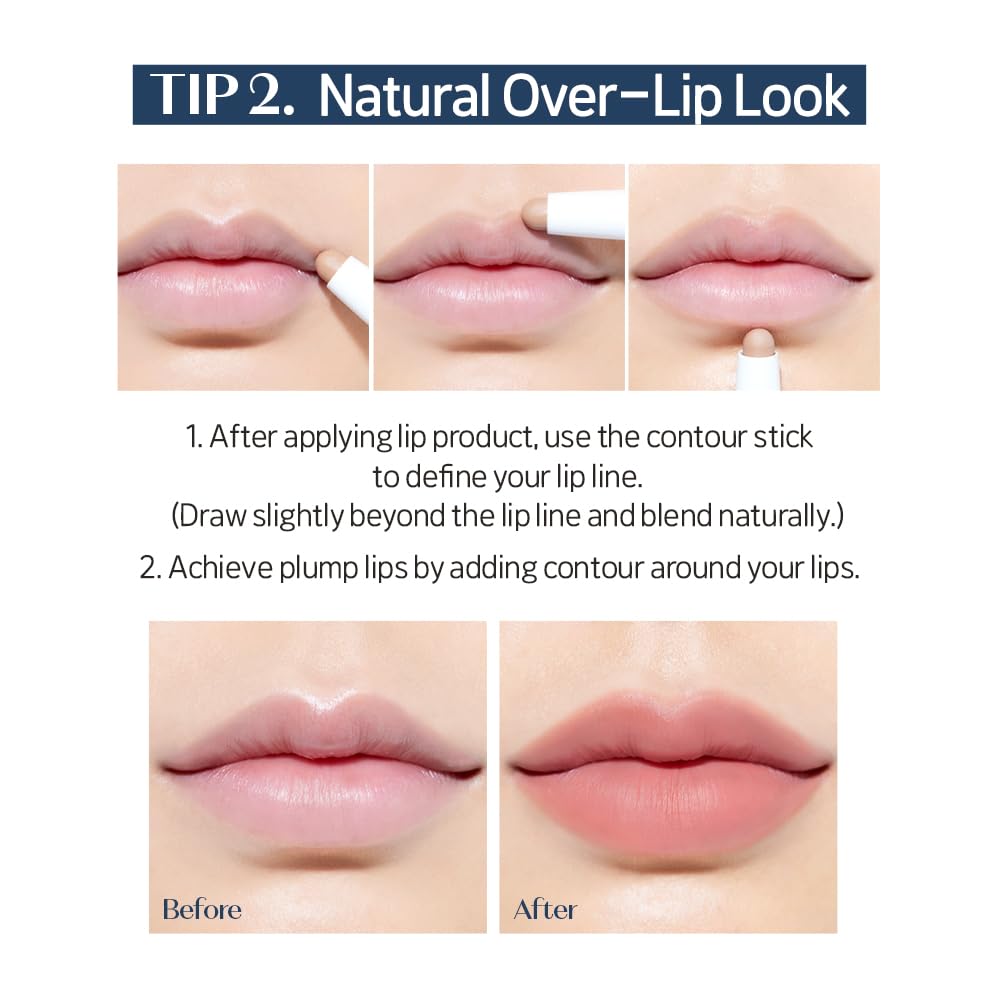 ETUDE contour stick used to contour nose sides for subtle slimming effect and natural shadow
