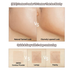 ETUDE swatches on arm highlighting cool ash and complementary bronzer shades