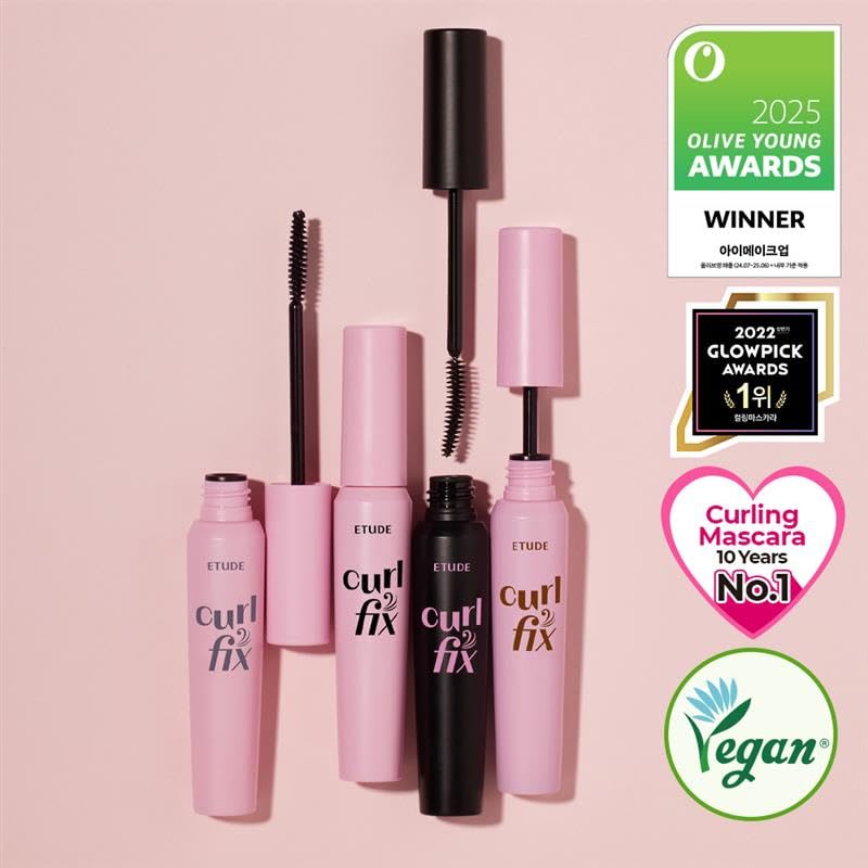 ETUDE close-up of catch bending square brush for precise curling