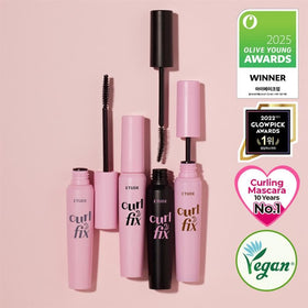 ETUDE close-up of catch bending square brush for precise curling