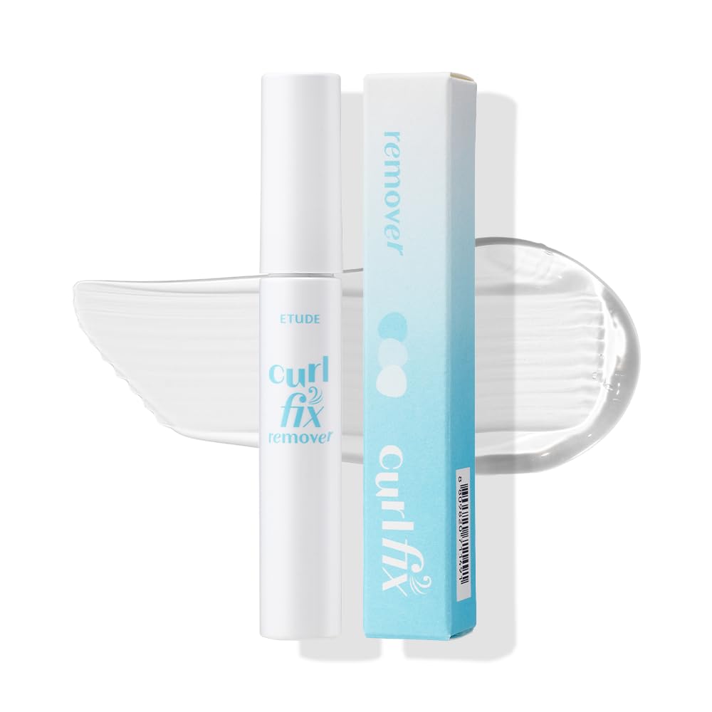 ETUDE front packaging of Curl Fix Mascara Remover shows compact travel-friendly tube