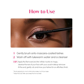 ETUDE tube inside a makeup bag illustrating travel-ready convenience and gentle removal