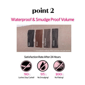 ETUDE mascara size scale in hand showing travel-friendly convenience
