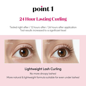 ETUDE mascara texture swatch demonstrating smooth, buildable formula