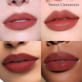 ETUDE on lips full coverage view showing bold, long-lasting color