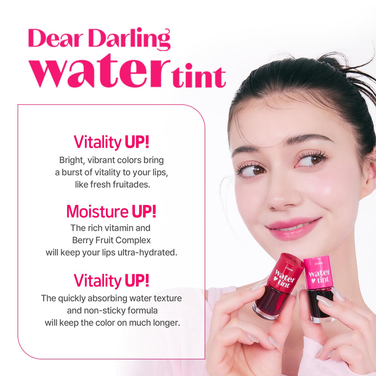ETUDE applicator closeup displaying smooth tip for precise application