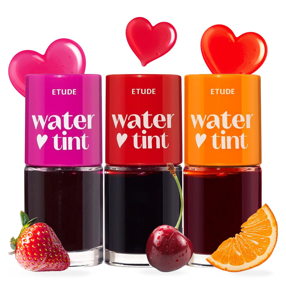 ETUDE front packaging showing three tubes and gift-ready set benefits