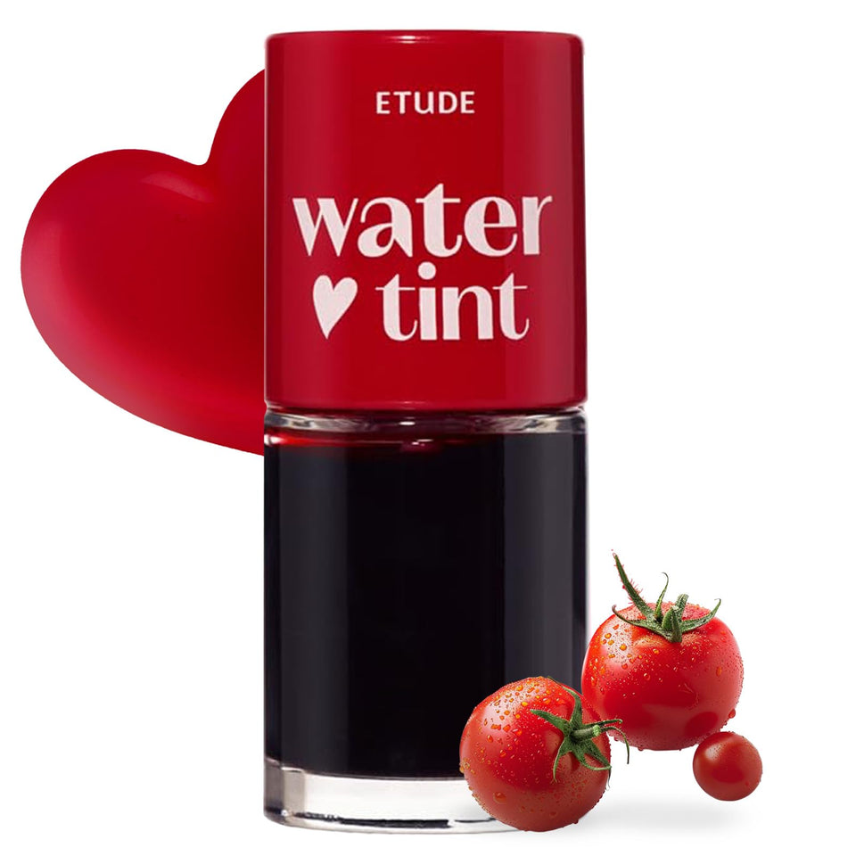 ETUDE tube front view showing Tomato Ade warm coral shade and compact 9g size